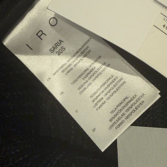 NWT IRO Saria Sequin Ruched fabric detail on side size 40 US 8 - Picture 4 of 10